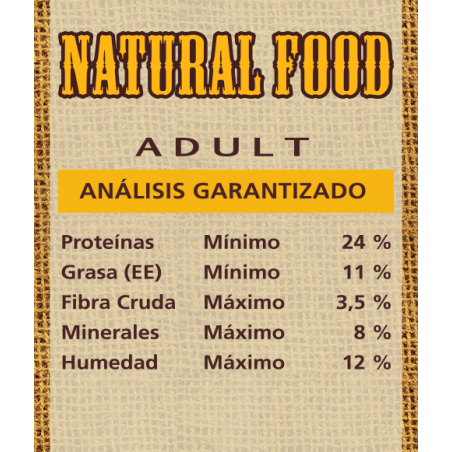 Natural Food Perro adulto Premium formula 15 kg - Natural Food 