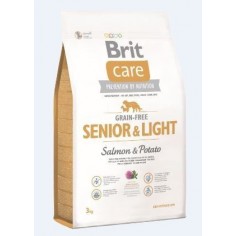 Brit Care Perro Grain Free Senior & Light All Breed Salmon & Papa 3 Kg. - Brit® 