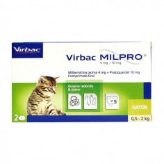 MILPRO Gatitos Antiparasitario Interno para gatos desde 0,5 a 2 kg de peso VIRBAC - laboratorio virbac 