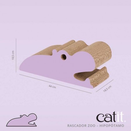 Rascador de Cartón Para Gatos Hipopotamo Catit Zoo - catit  