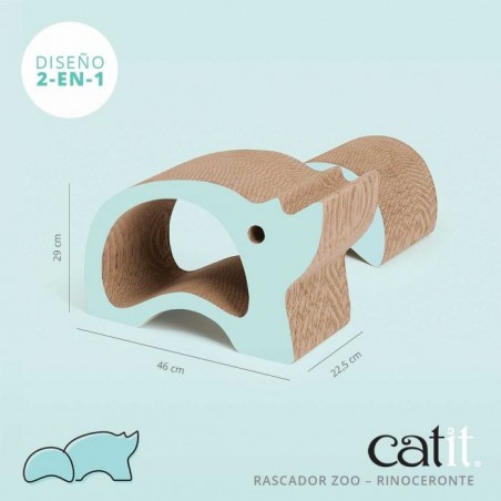 Rascador de Cartón Para Gatos Rinoceronte 2 en 1  Catit Zoo - catit  