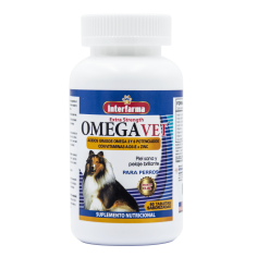 OmegaVet - 60 tabletas- Suplemento Vitamínico OMEGA 3 y 6 - Interfarma 