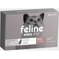 Feline Endo SPOT - Antiparasitario interno SPOT ON para gatos de 1 a 2 kg - laboratorio labyes 