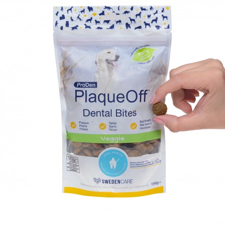 PlaqueOff Dental Bites SNACK 150g Antiplaca dental para Perros Grandes - SuniPet 