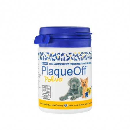 PlaqueOff Polvo 40g Antiplaca dental para Perros - SuniPet 