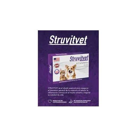 Struvitvet para perros y gatos - 30 comprimidos - VITANIMAL 