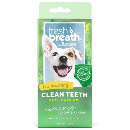 Tropiclean Fresh Breath Clean Teeth Gel para Perros Limpiador Dental 118mL - Tropiclean 