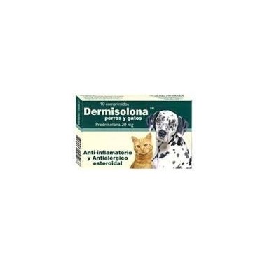 Dermisolona Prednisolona 20 mg. 10 comprimidos - laboratorio drag pharma 