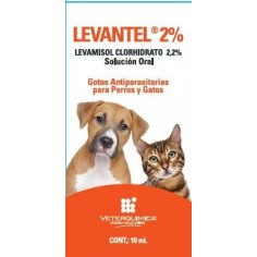 Levantel Gotas Antiparasitario Perros Gatos 10mL. - laboratorio veterquimica 