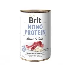 Brit Care Perro Lata MONO PROTEIN Lamb & Rice Alimento Humedo 400g - Brit® 