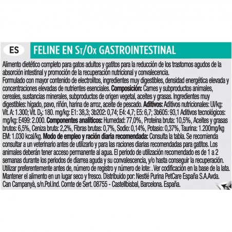 PRO PLAN Gato Veterinary Diets EN Gastro intestinal Lata 156g. - proplan 